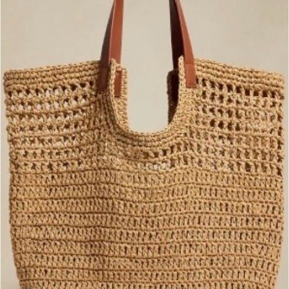 Banana Republic Handcrafted Tan Tote Bag